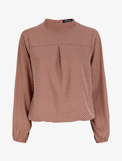 Blouse à imprimé graphique - Rose poudré - 4