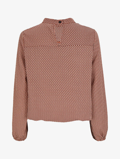 Blouse à imprimé graphique - Rose poudré - 2