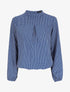Blouse à imprimé graphique - Bleu - 1