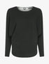 Pull chauve-souris avec dentelle au dos - Noir - 4