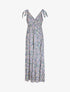 Robe longue à imprimé fleurs diverses - Beige - 1