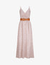 Robe longue à imprimé pivoines - Blanc - 1