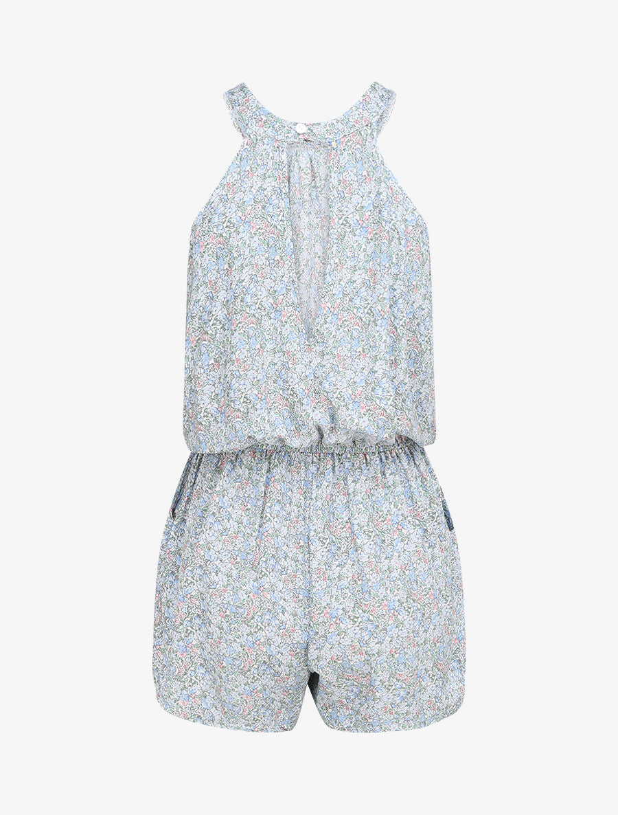 Combishort à imprimé floral - Bleu ciel - 2