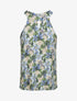 Top à imprimé fleurs diverses - Bleu ciel - 5