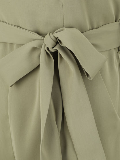 Combishort fluide unie - Kaki - 3