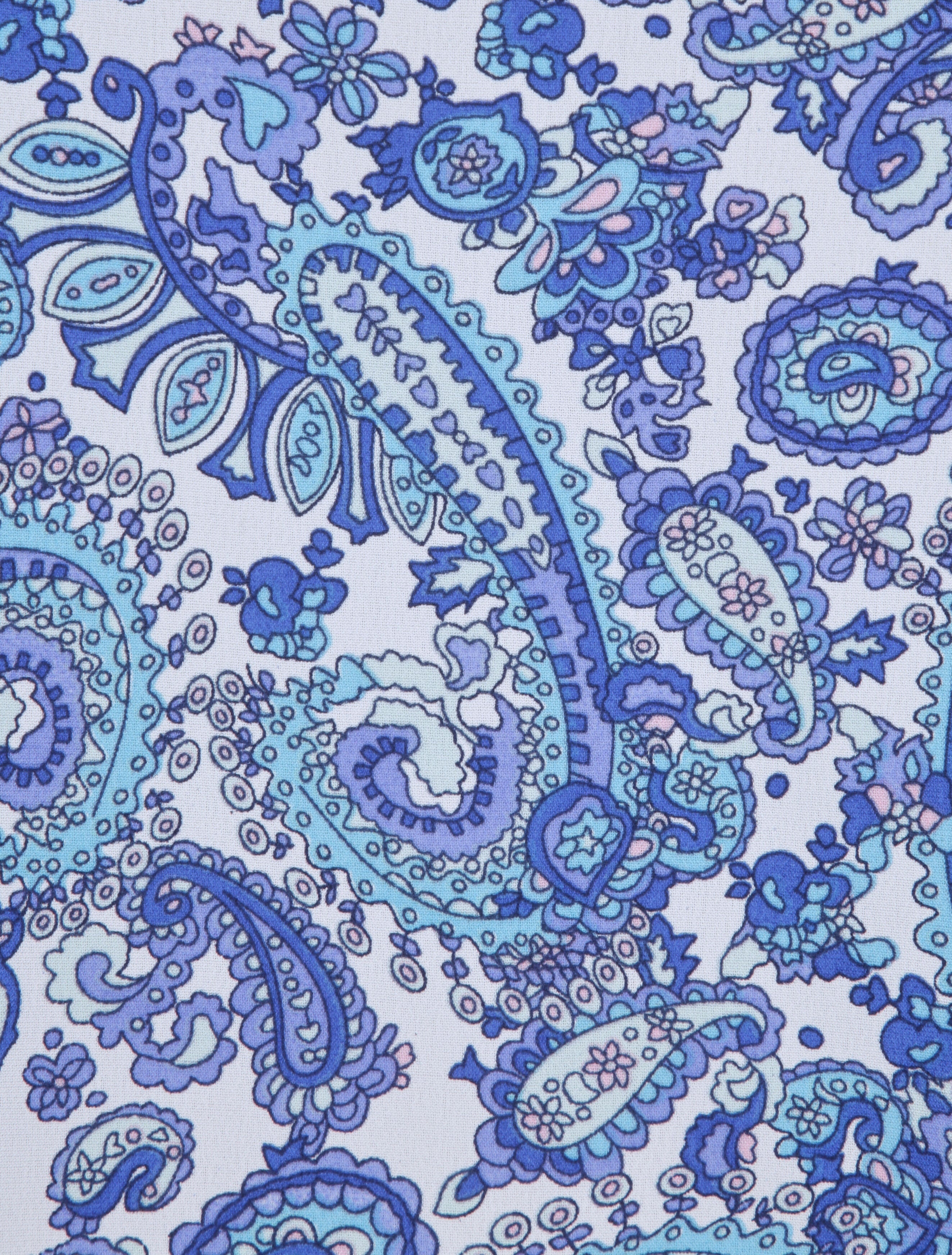 Top imprimé mosaique à bretelles tressées - Bleu - 3