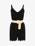 Combishort à boutons stylisés - Noir - 1