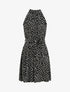 Robe cintrée à imprimé moucheté - Noir - 5