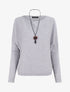 Pull ample uni à col bateau - Gris - 5