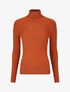 Pull col montant et decolleté ajouré - Camel - 5