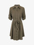 Robe chemise unie coupe droite - Kaki - 5