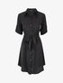 Robe chemise unie coupe droite - Noir - 4