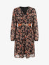 Robe courte évasée imprimé cachemire - Noir - 1