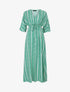 Robe longue imprimé graphique à manches 3/4 - Vert - 1
