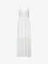 Robe longue droite unie - Blanc - 4