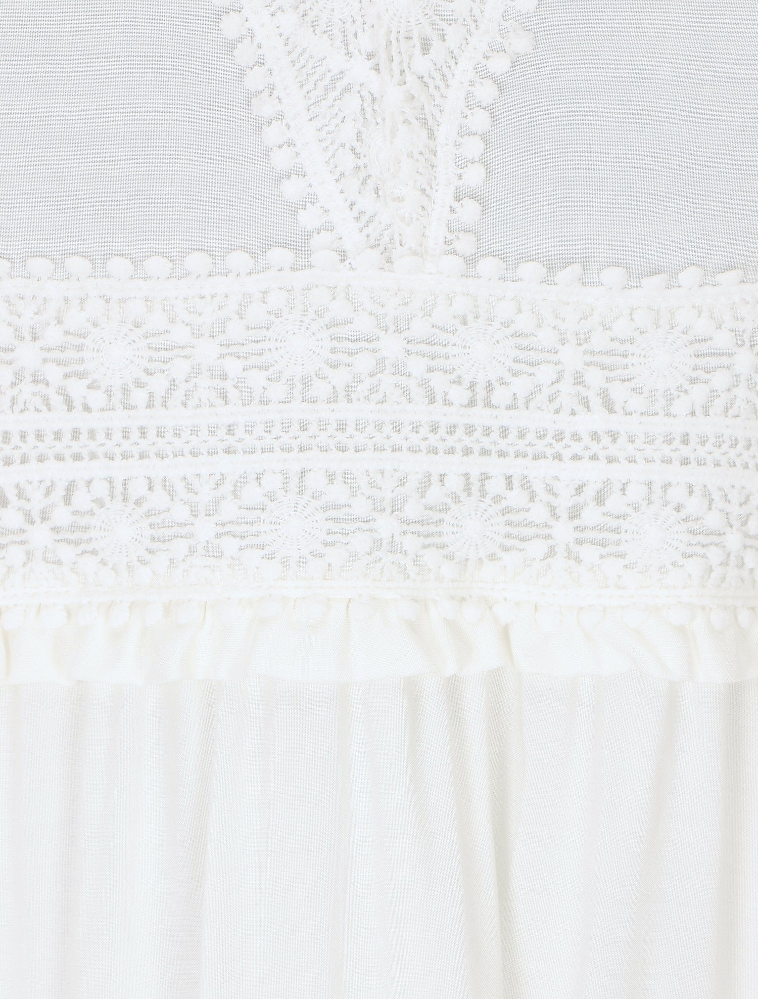 Robe longue droite unie - Blanc - 3