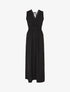 Robe longue unie texturée - Noir - 4