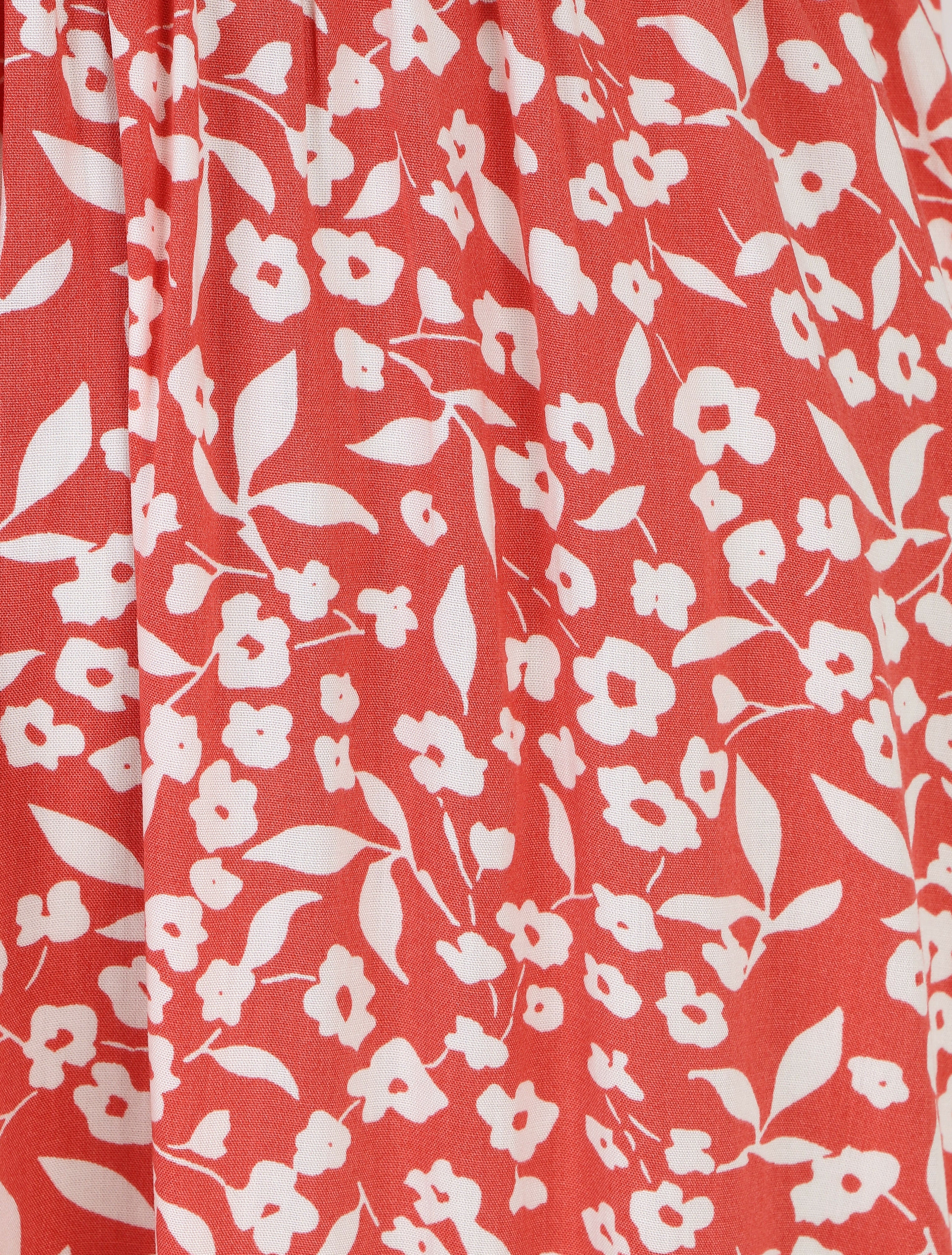 Robe mi-longue fleurie à fines bretelles - Rose - 3