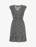 Robe mi-longue volantées imprimé cachemire - Noir - 5