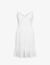Robe courte unie et broderies - Blanc - 1