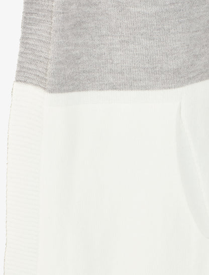 Gilet long rayé à capuche - Marine - 3