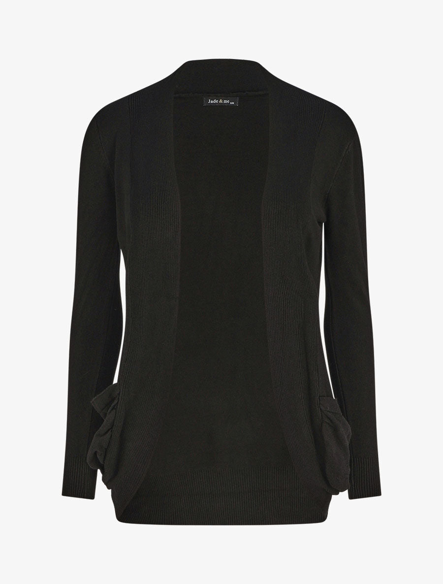 Gilet uni coupe droite - Noir - 1