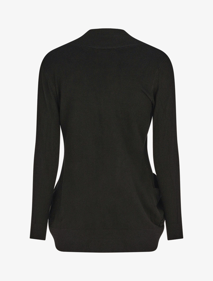 Gilet uni coupe droite - Noir - 2