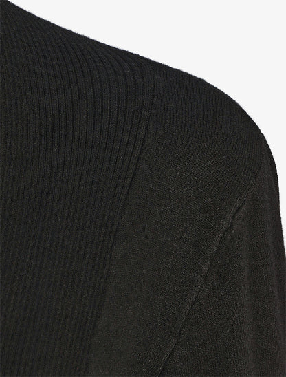 Gilet uni coupe droite - Noir - 3