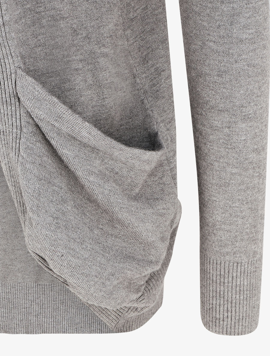 Gilet uni coupe droite - Gris - 3