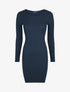 Robe côtelée moulante manches longues - Marine - 5