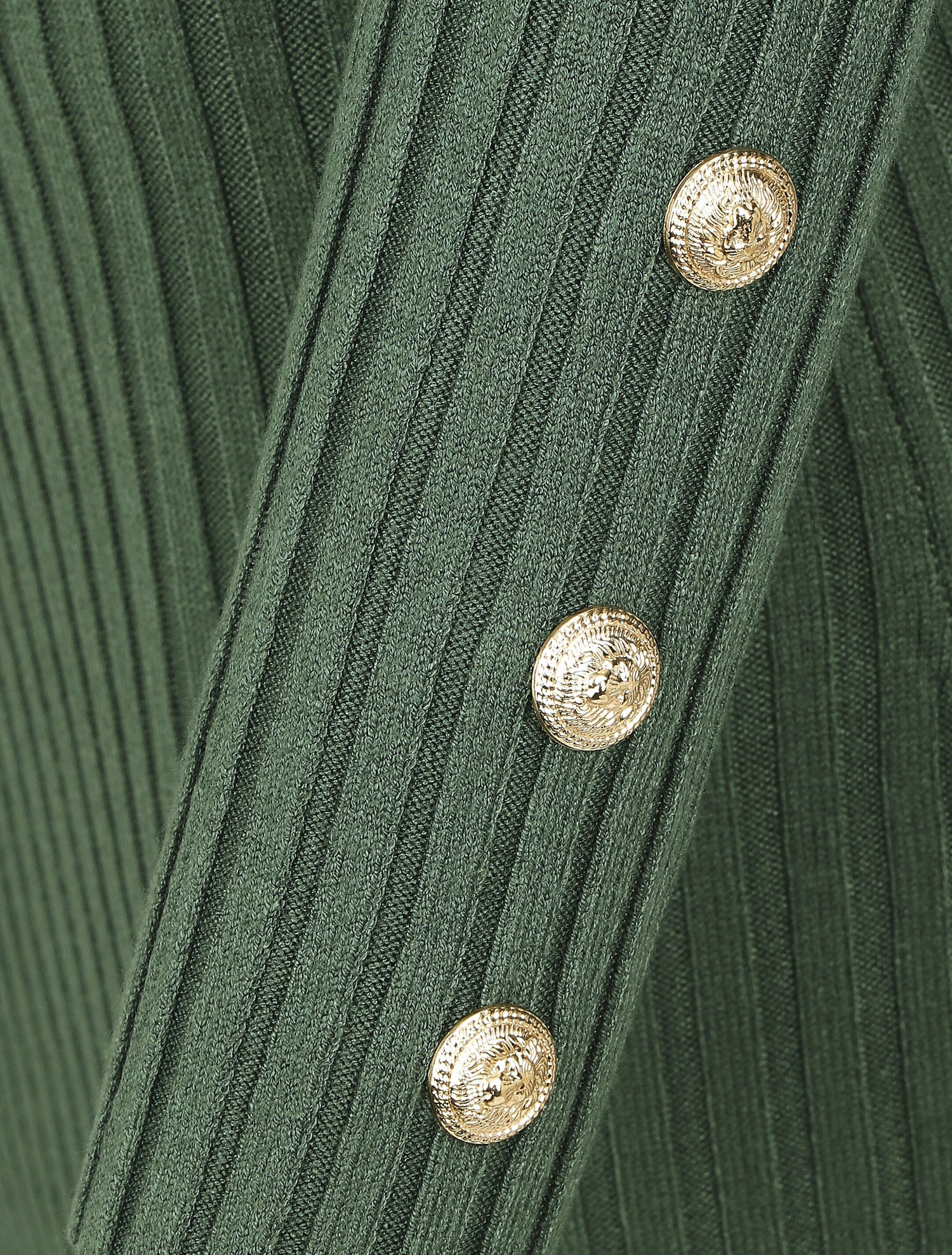 Robe unie moulante col cache-coeur - Vert - 3