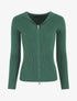 Gilet côtelé à capuche et zip - Vert - 1