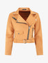 Veste style perfecto en suédine - Camel - 1