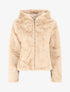 Veste à capuche en fourrure synthétique - Beige - 1