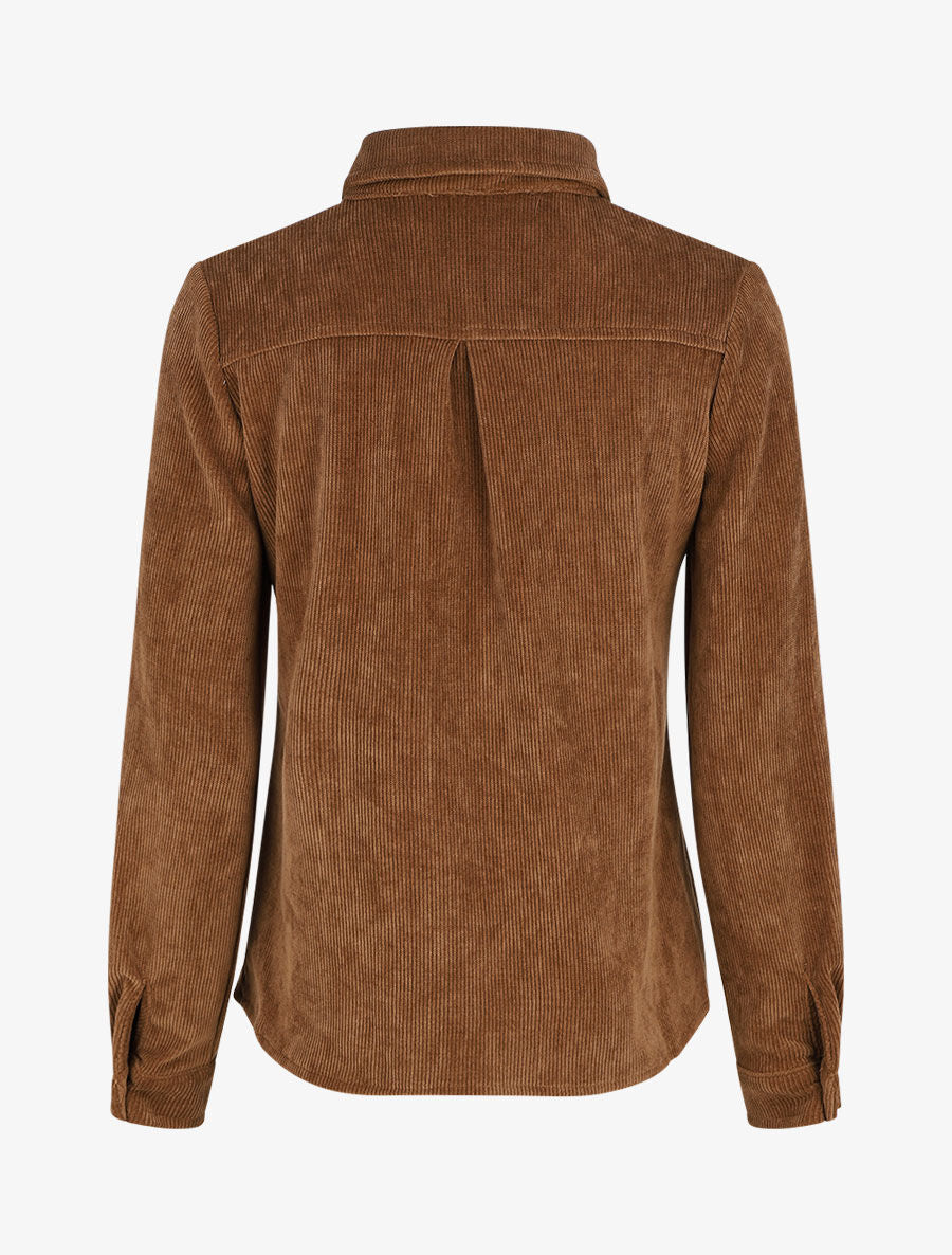 Surchemise en velours cotelé - Marron - 2