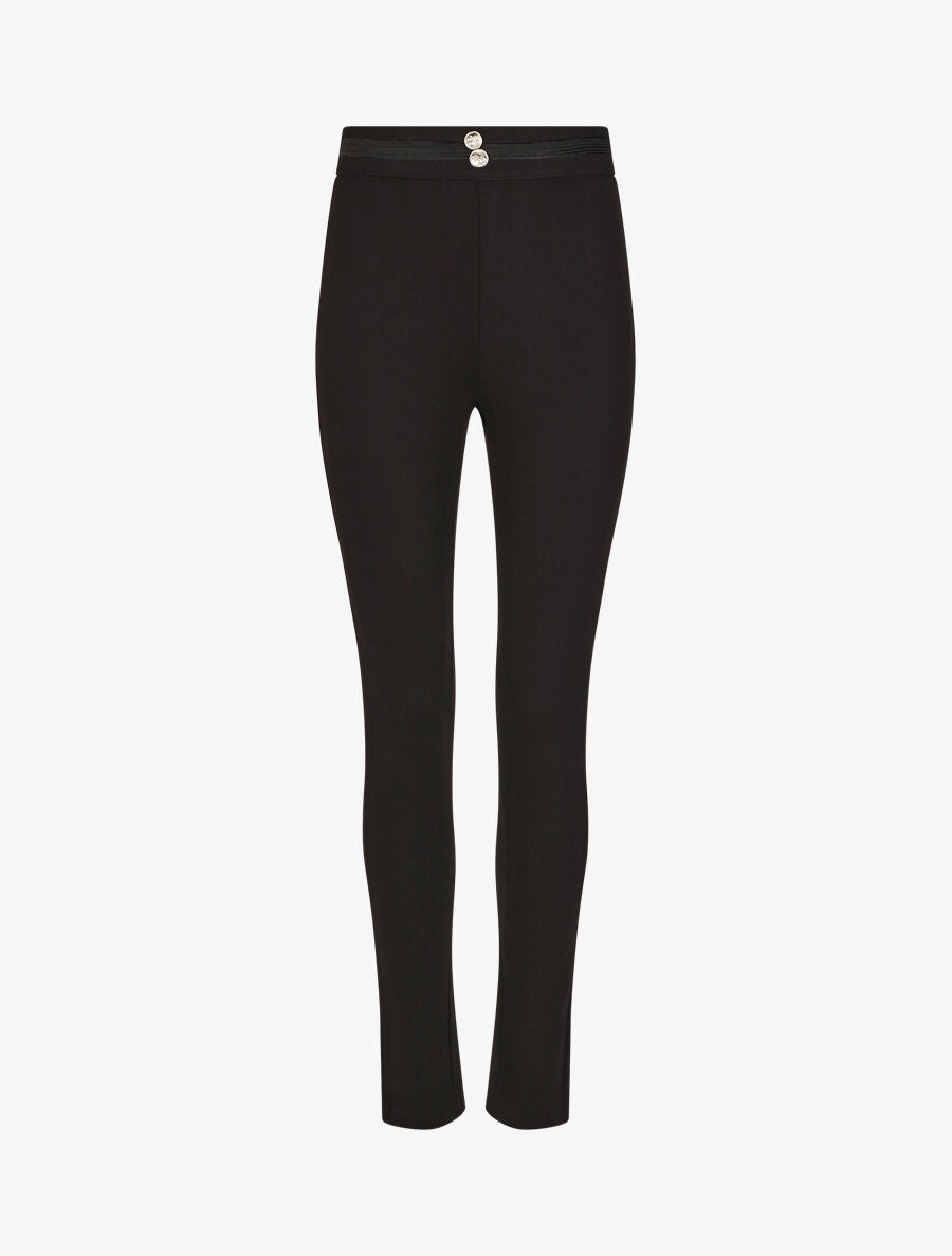 Pantalon slim à taille haute - Noir - 4