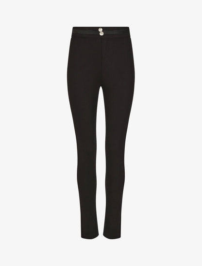 Pantalon slim à taille haute - Noir - 4