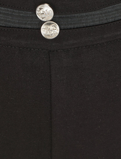 Pantalon slim à taille haute - Noir - 3