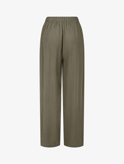 Pantalon ample à taille élastiquée - Kaki - 2