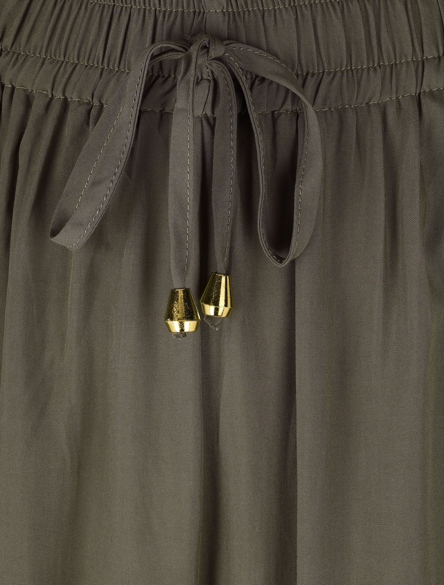 Pantalon ample à taille élastiquée - Kaki - 3