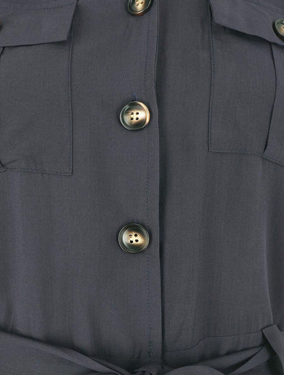 Combishort droite unie manches courtes - Marine - 3
