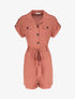 Combishort droite unie manches courtes - Vieux rose - 1