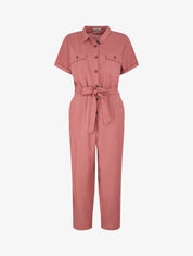 Combinaison unie boutonnée - Vieux rose - 1