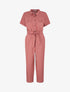 Combinaison unie boutonnée - Vieux rose - 1