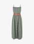 Robe unie effet lin - Kaki - 1