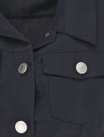 Combishort droite uni sans manches - Marine - 3