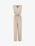 Combinaison fluide ceinturée - Beige - 1