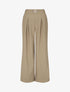 Pantalon ample taille haute à boucle style maillon - Taupe - 1