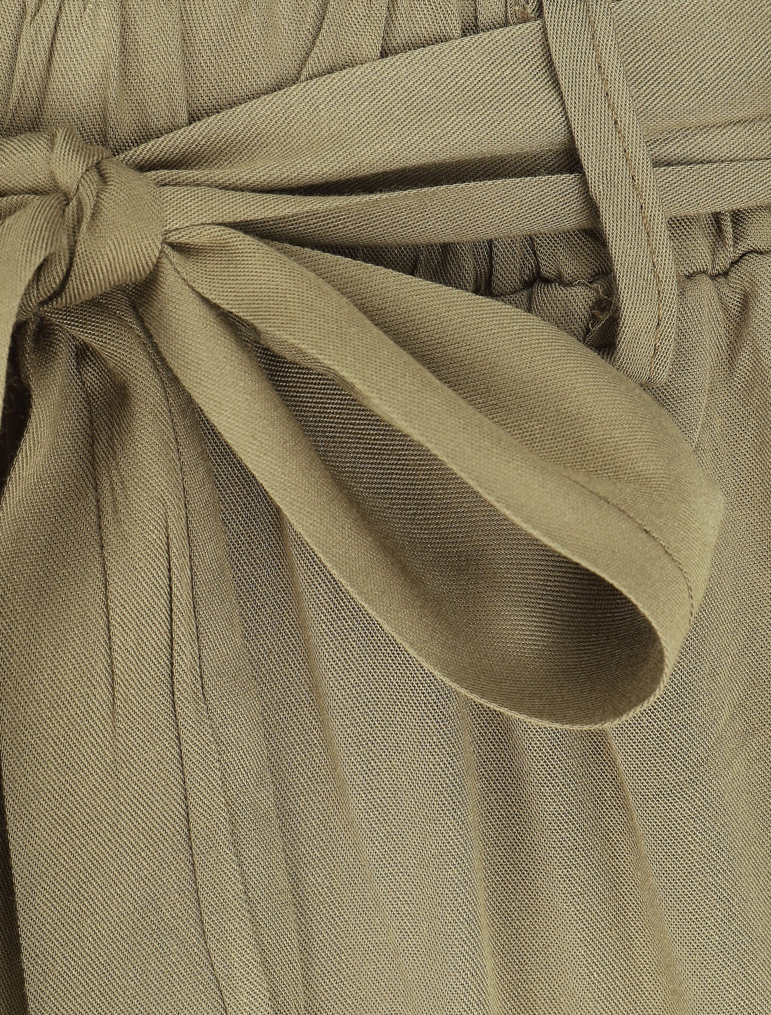 Pantalon fluide élastiqué - Kaki - 3