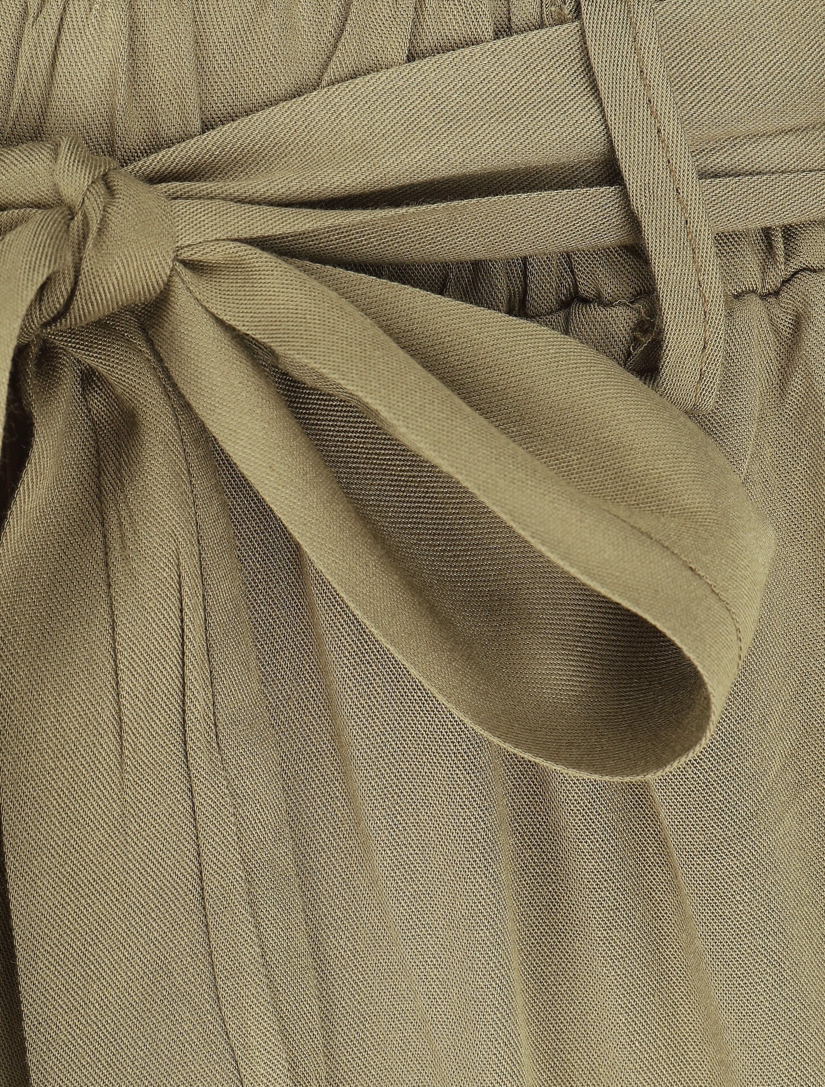 Pantalon fluide élastiqué - Kaki - 3